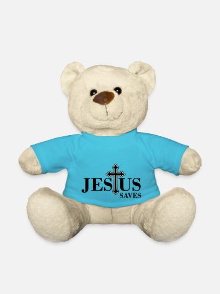 Jesus Rettet - Teddy - Atollblau