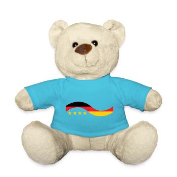 German Flag - Germany - Teddy Bear - atoll blue - Front