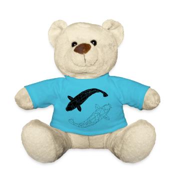 koi black and white - Teddy - Atollblau - Vorne