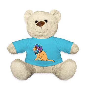 Lion dessin - Nounours - bleu outremer - Devant