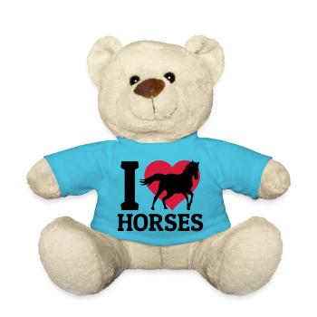 I love Horses - Teddy - Atollblau - Vorne