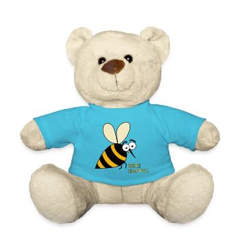 Bee happy! bee - Teddy Bear - atoll blue - Front