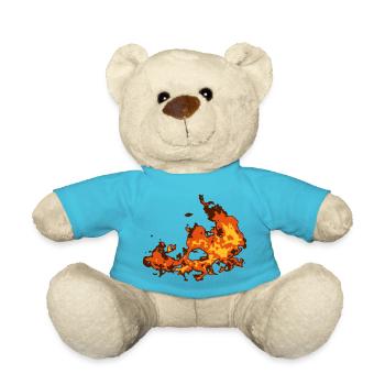 Fire - Teddy Bear - atoll blue - Front