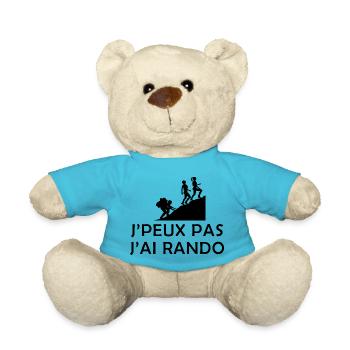 Je peux pas j'ai rando - Tshirt Randonné - Nounours - bleu outremer - Devant