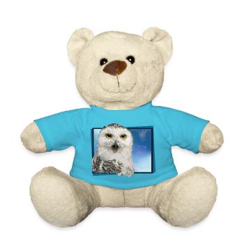Snowy owl - Teddy Bear - atoll blue - Front