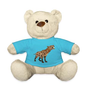 Saber-toothed cat Smilodon - Teddy Bear - atoll blue - Front