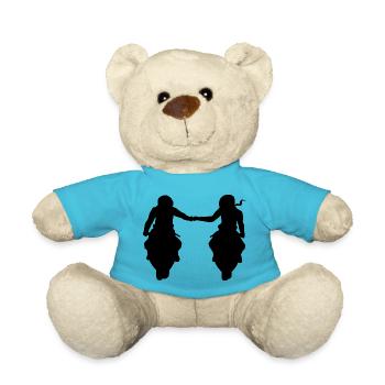 Bikercouple super sportsman couple couple motorcycle - Teddy Bear - atoll blue - Front