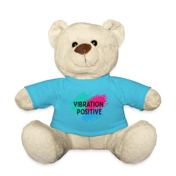 T-shirt vibration positive. - Nounours - bleu outremer - Devant