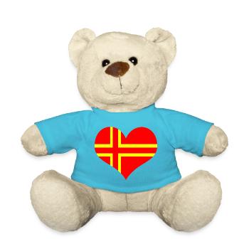 heart Norman flag - Teddy Bear - atoll blue - Front