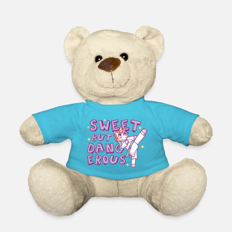 Süß aber gefährlich Karate Einhorn - Teddy - Atollblau