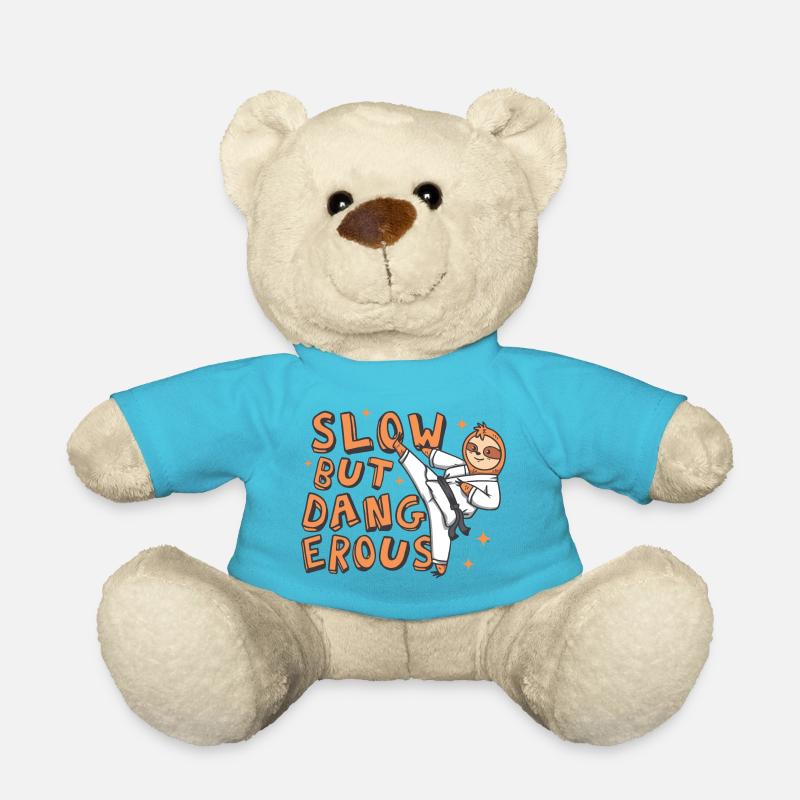 Langsam aber gefährlich Karate Faultier - Teddy - Atollblau