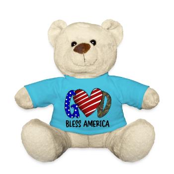 God Bless America - Teddy Bear - atoll blue - Front