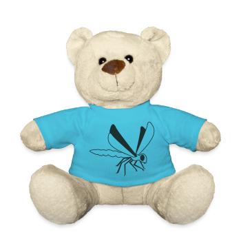 Libellule sur l’aile en noir et blanc - Nounours - bleu outremer - Devant