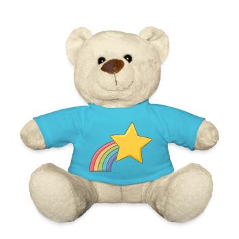 Shooting Star rainbow - Teddy Bear - atoll blue - Front