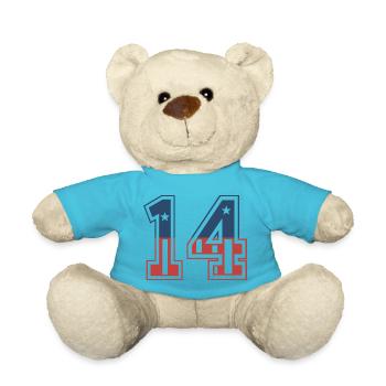 Numéro 14 États-Unis - Nounours - bleu outremer - Devant