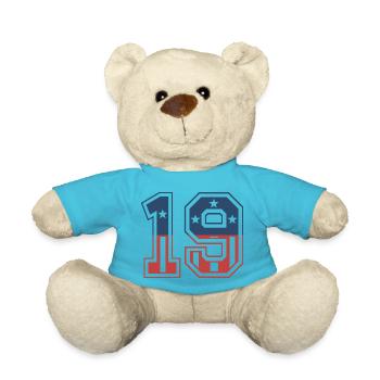 Numéro 19 États-Unis - Nounours - bleu outremer - Devant