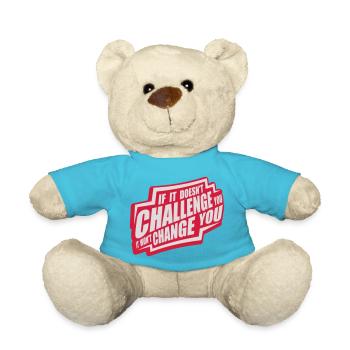 Workout Fitness Motivation Quote - Teddy Bear - atoll blue - Front