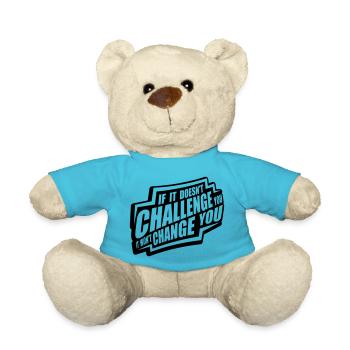 Workout Fitness Motivation Quote - Teddy Bear - atoll blue - Front