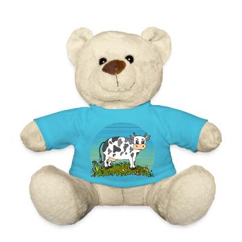 Cow - Teddy Bear - atoll blue - Front
