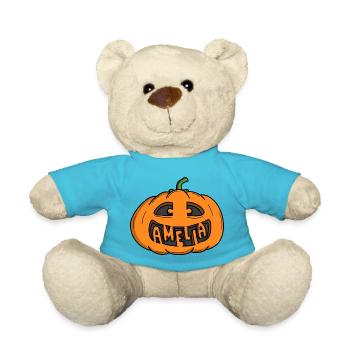 Amelia Halloween Kürbis - Teddy - Atollblau - Vorne