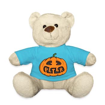 Peter Halloween Pumpkin - Teddy Bear - atoll blue - Front