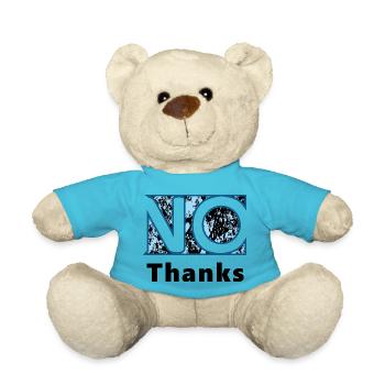 No thanks - Teddy Bear - atoll blue - Front