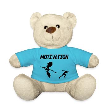 motivation sport running humor dragon - Teddy Bear - atoll blue - Front