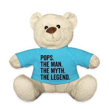 Pops The Man The Myth The Legend - Teddy Bear - atoll blue - Front