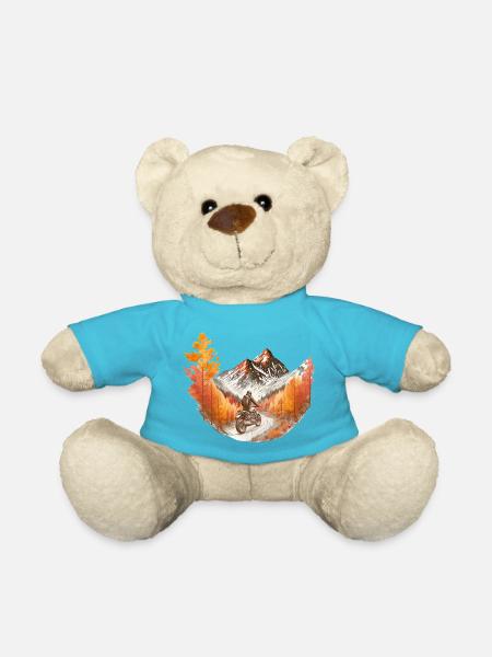 Motorrad Berge / Motorradfahrer - Teddy - Atollblau