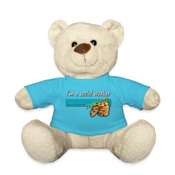 Social Worker Sozialarbeiter - Teddy Bear - atoll blue - Front