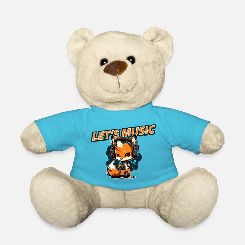 Renard musical - Nounours - bleu outremer