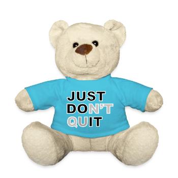 Just don't give up # - Teddy Bear - atoll blue - Front