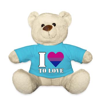 J’aime aimer - Nounours - bleu outremer - Devant