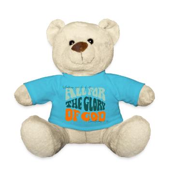 All for the glory of god - UNITED - Teddy Bear - atoll blue - Front