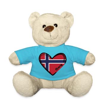 Norwegen - Herz - Teddy - Atollblau - Vorne