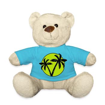 palme silhouette kreis 1 - Teddy - Atollblau - Vorne