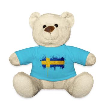 Schweden Flaka Schwedisch Schwedisch Schwedisch Nordisch - Teddy - Atollblau - Vorne
