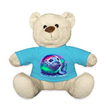 Aurora Borealis Seal - Teddy Bear - atoll blue - Front