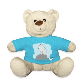 Design illustré avec Viscacha - Nounours - bleu outremer - Devant