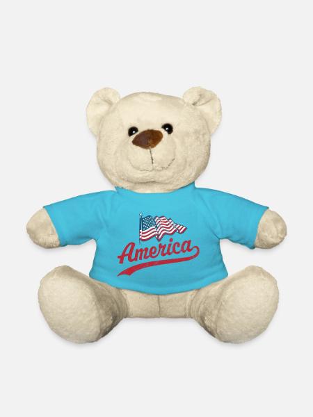 Amerika Flagge - Teddy - Atollblau