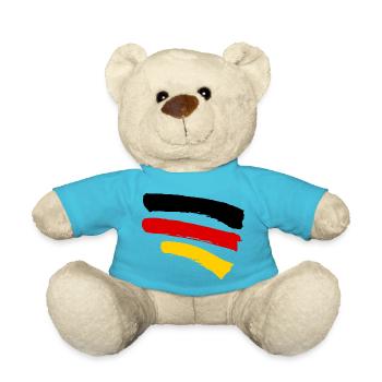 Germany Flag - Style Stripes - Teddy Bear - atoll blue - Front