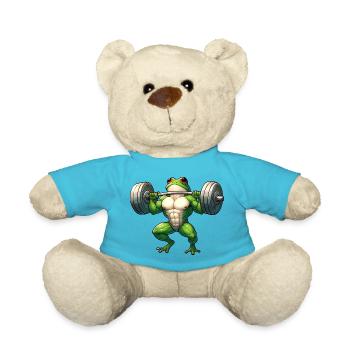 Determined athletic frog - Teddy Bear - atoll blue - Front