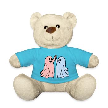 Verspielte Geister im Hochzeitsstil - Teddy - Atollblau - Vorne