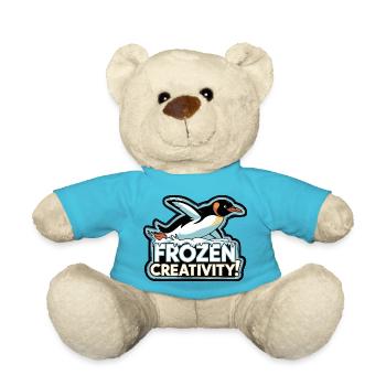 COOLES T-SHIRT, PINGUIN - Teddy - Atollblau - Vorne