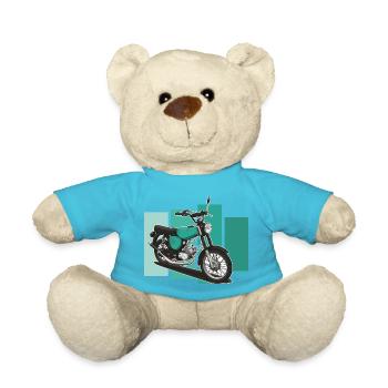 S51 (turquoise) // Illustration - Nounours - bleu outremer - Devant
