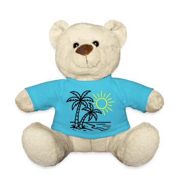 Plage de Island Palm Trees - Nounours - bleu outremer - Devant