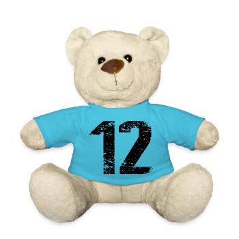 12 Zahl Trikot - Teddy - Atollblau - Vorne