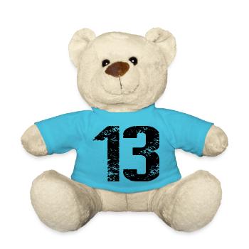 13 Number Jersey - Teddy Bear - atoll blue - Front