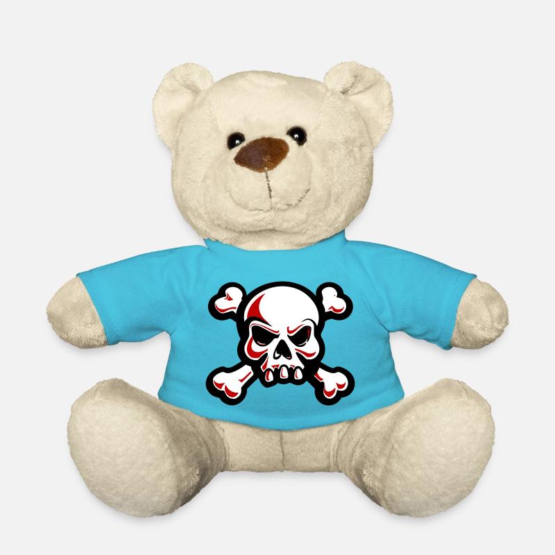 crâne squelette os symbole - Nounours - bleu outremer