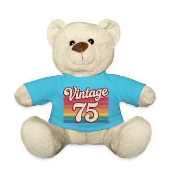 Vintage 75 Design Rétro Années 70 - Nounours - bleu outremer - Devant
